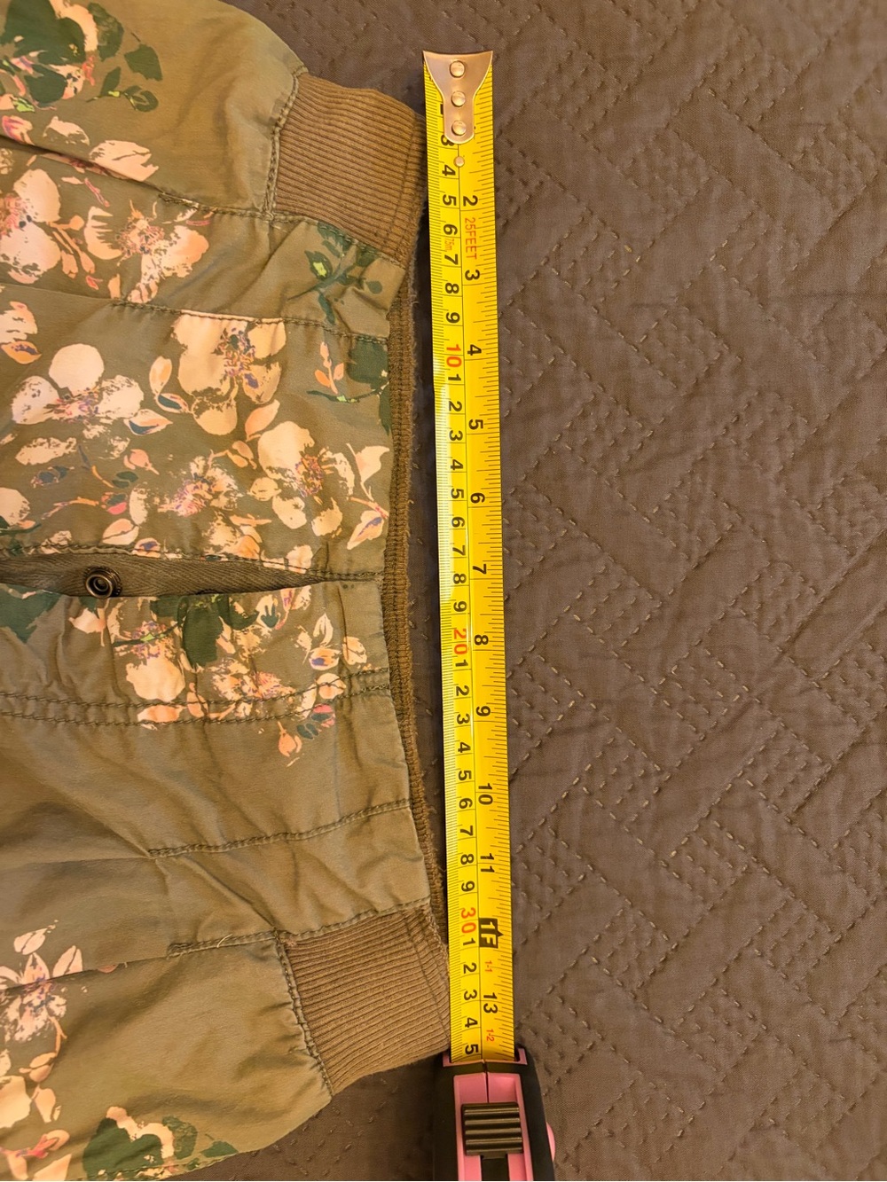 Free People Olive Green Floral Wide Leg Pants - Picture 6 of 8